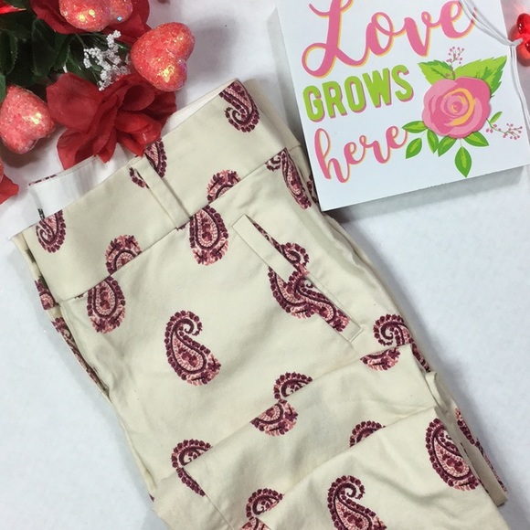 LOFT Pants - Ann Taylor Loft paisley ankle pants sz 2